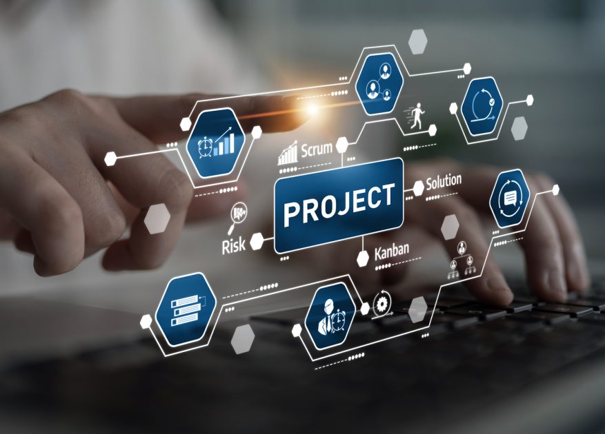 Business Professional Engaging with Agile Concepts Using Digital